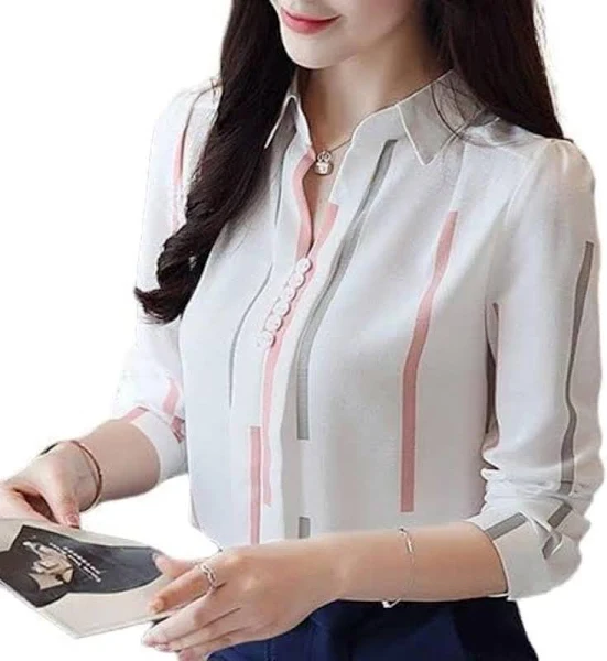 ROYALICA Women's Regular Fit Striped Casual Shirt